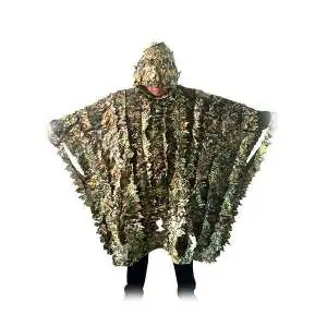 Poncho camouflage imitation feuilles mortes