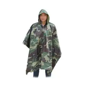 Poncho en polyester imperméable camouflage