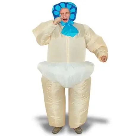 Costume gonflable déguisement homme sur le dos d'un gorille - Totalcadeau