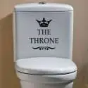 Sticker pour toilettes en vinyle autocollant The Throne