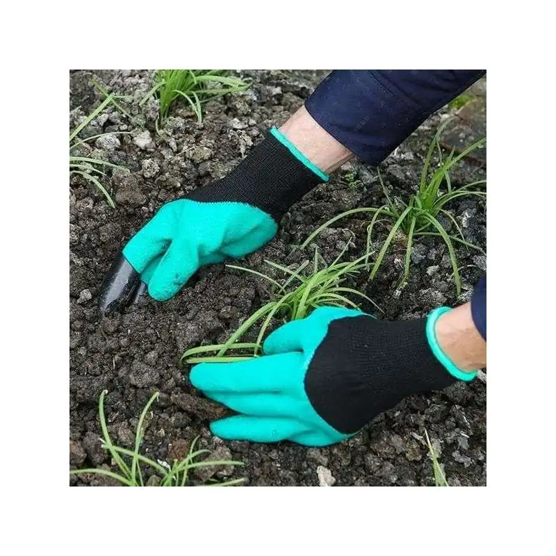 Gants de Jardinage avec griffes en caoutchouc et polyester - Totalcadeau