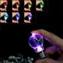 Porte-clés LED en forme d'ampoule lumière multicolore