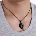 Collier double en forme de cœur amoureux