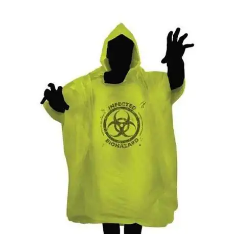 Poncho zombie infected biohazard veste anti pluie