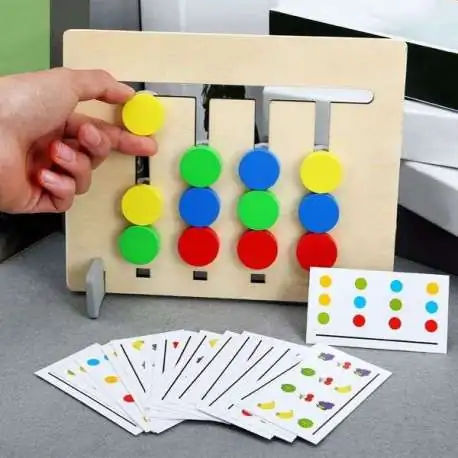 Jeu de reproduction et correspondance double face jeu Montessori -  Totalcadeau