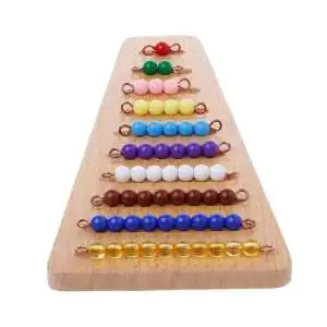 Escaliers de perles pour apprendre les mathématiques jeu Montessori