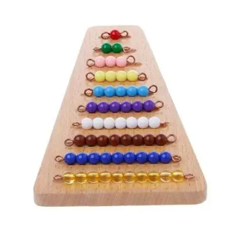 Escaliers de perles pour apprendre les mathématiques jeu Montessori