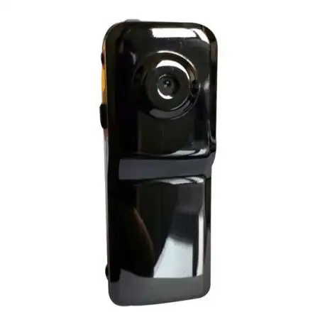 Mini caméra noire brillante à détection vocale