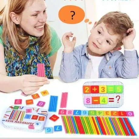 Coffret de cartons et de bâtonnets apprendre les maths jeu Montessori