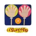 Support en forme de mains pour apprendre à compter jeu Montessori