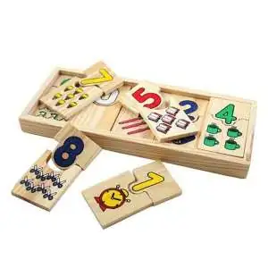 Puzzle fabriqué en bois chiffres à associer jeu Montessori