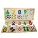 Puzzle fabriqué en bois chiffres à associer jeu Montessori