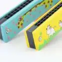 Harmonica en bois coloré pour enfant jeu Montessori