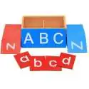 Lettres de l'alphabet en bois rugueuses jeu Montessori