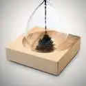 Sablier magnétique à sculpture limaille de fer socle en bois aimant