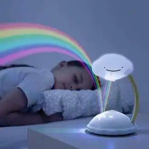 Veilleuse pour enfant nuage avec projection arc-en-ciel lampe