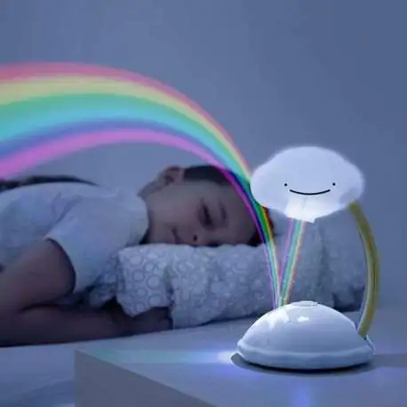 Veilleuse pour enfant nuage avec projection arc-en-ciel lampe