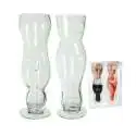 Duo verres en forme de corps de femme et d'homme