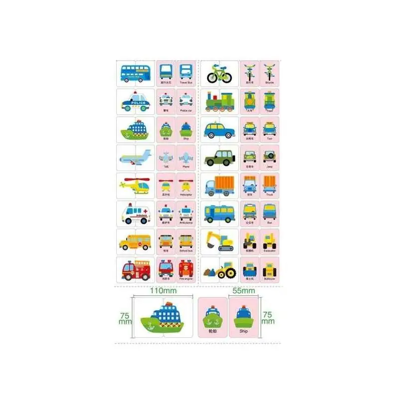 Boite de rangement cartes de langage ou images - Montessori Jeux Education  PU009