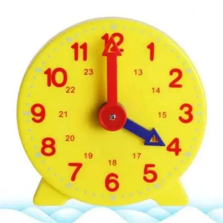 Outil d'apprentissage de l'heure en forme d'horloge jeu Montessori