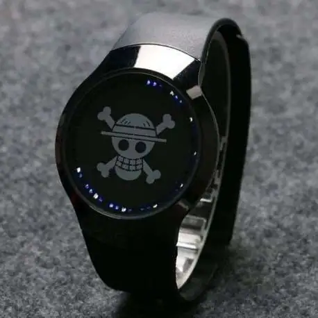 Montre à affichage LED tactile tête de mort one piece