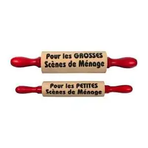 Rouleaux à pâtisserie pour les grosses et petites scènes de ménage