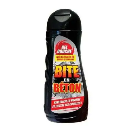 Gel douche humoristique pour homme bite en béton