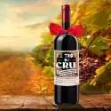 Bouteille de vin humoristique trou du cru