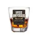 Verre à whisky avec message joyeux anniversaire