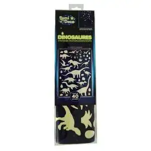 40 Stickers Phosphorescent luminescents dinosaures