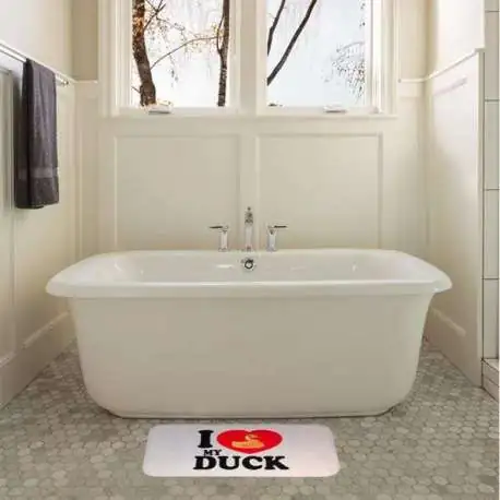 Tapis de douche motif canard I love my duck tapis de bain