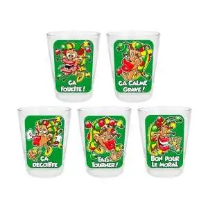 Verres shooter rasta (lot de 5) shot humoristique