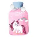 Bouillotte à housse polaire motif licorne peluche douce