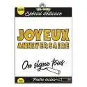 T-shirt joyeux anniversaire pour adulte on signe tous avec feutre