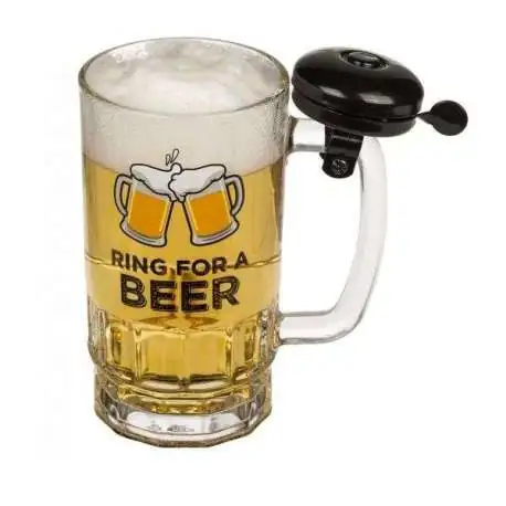 Chope de Bière avec Sonnette verre 500 ml