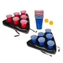 2 chapeaux Gonflables jeu Beer Pong avec Gobelets et Balles