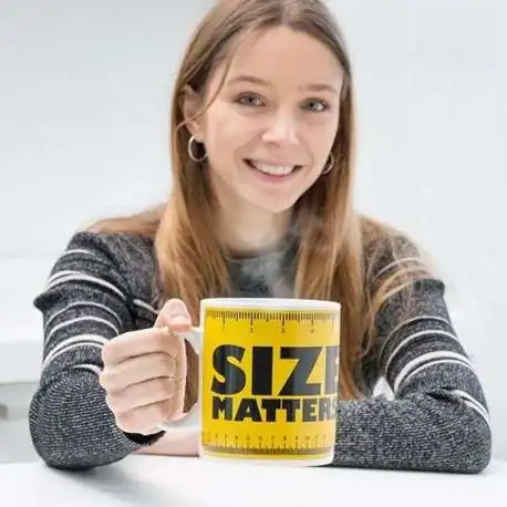 Mug XXL Size Matters Tasse avec motif mètre ruban 850 ml