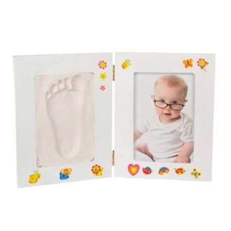 Cadre Photo Avec Kit De Moulage Pour Empreintes Bebe Totalcadeau Cadre Photo Avec Kit De Moulage Pour Empreintes Bebe Totalcadeau