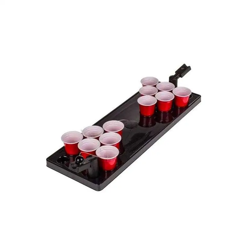 Jeu à boire mini beer pong avec 2 catapultes - Totalcadeau