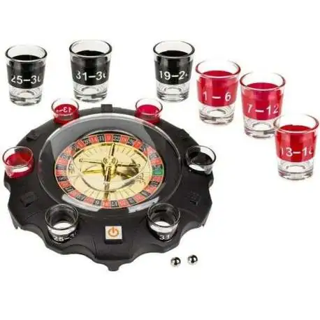 Roulette électronique jeu à boire avec 6 verres