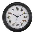 Horloge murale musicale bruits d'animaux