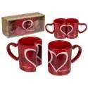 2 Mug cœurs romantiques imbriqués tasses coeurs rouges