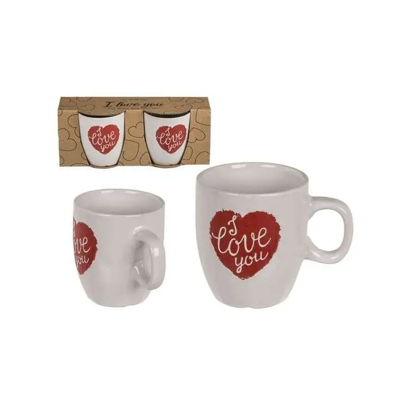 Duo de tasse coeur I love you 2 Mugs - Totalcadeau