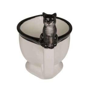 Tasse en forme de cuvette de toilettes avec chat Mug WC