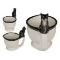 Tasse en forme de cuvette de toilettes avec chat Mug WC