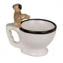 Tasse cuvette de toilettes avec chien qui fait pipi Mug WC