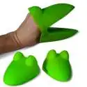 Gant manique tête de grenouille en silicone