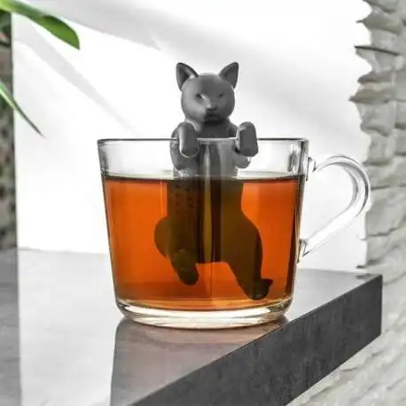 Mug Infuseur à Thé en Verre Chat