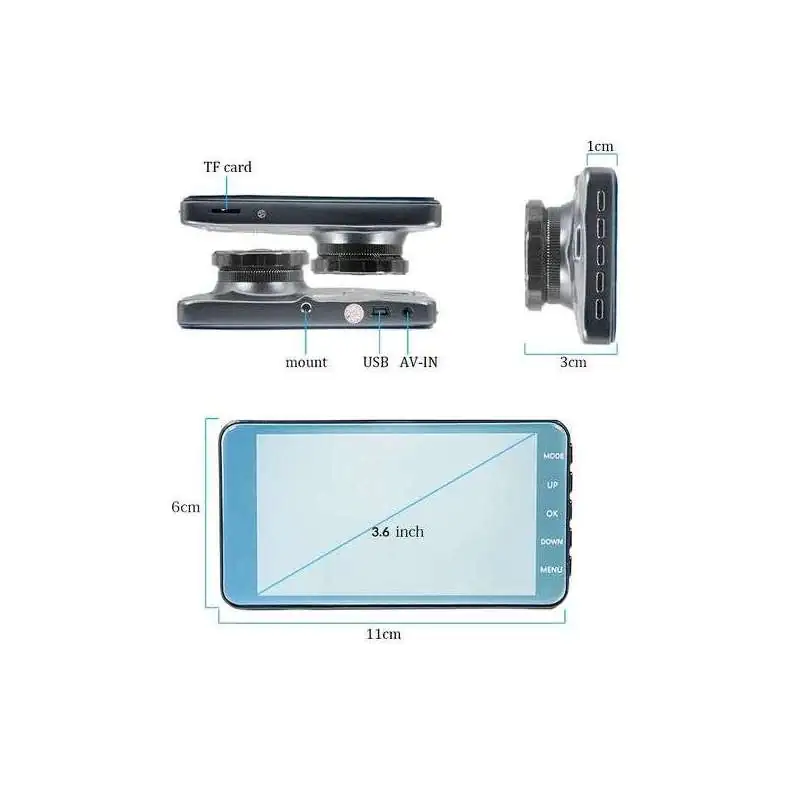 Dashcam camera pour voiture 1080P à écran détecteur de mouvement -  Totalcadeau