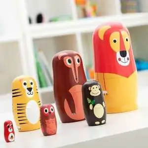 Poupées gigognes animaux en bois jeu montessori